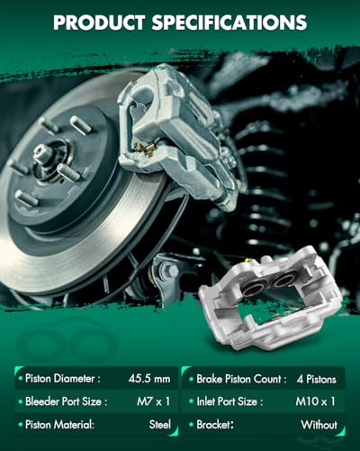 Image of SCITOO 19-2766 Front Right Passenger Side Brake Caliper Fits For Lexus For GX470 2003-2009,For Toyota For 4Runner 2003-2009, Without Bracket,1PC