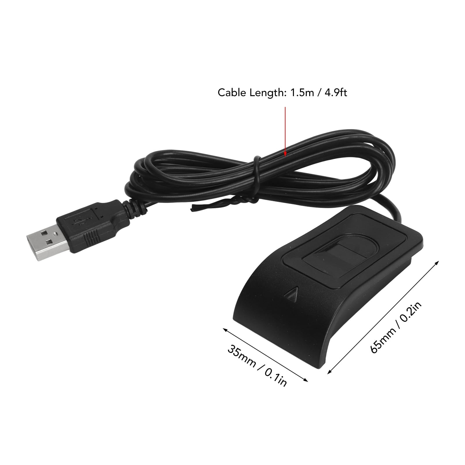 Czytnik Linii Papilarnych USB, Czytnik Kluczy Mini, Czytnik Linii Papilarnych dla Systemu , Mac, Chrome, Automatyczna Kalibracja 360 Stopni, Wykrywanie Automatycznej