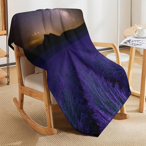 Couverture polaire de flannel motif Champs d'Eden imprimé 3D linge de lit doux de 150×200cm - 8