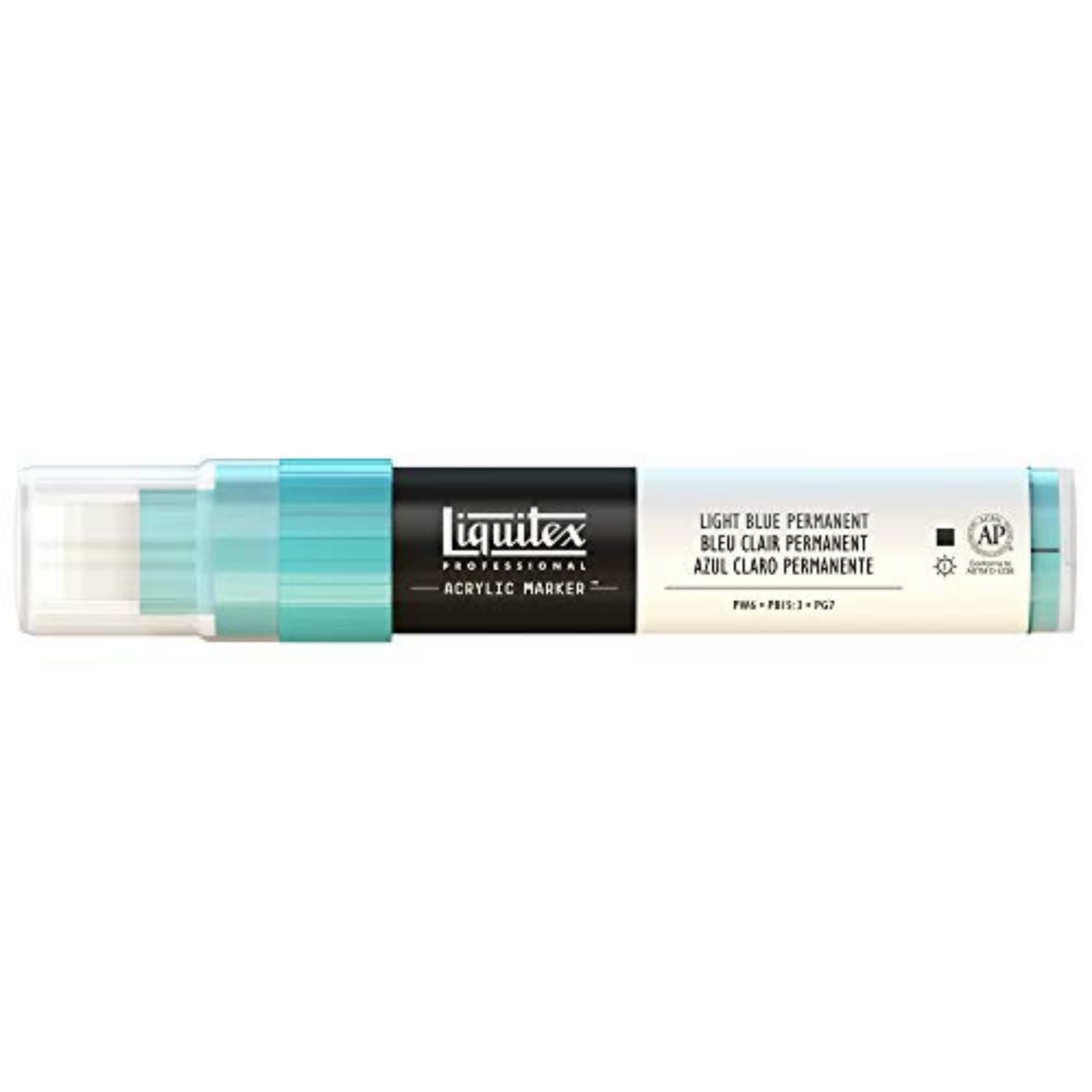 Liquitex Professional Paint Marker with 8-15 mm Wide Nib - Light Blue Permanent