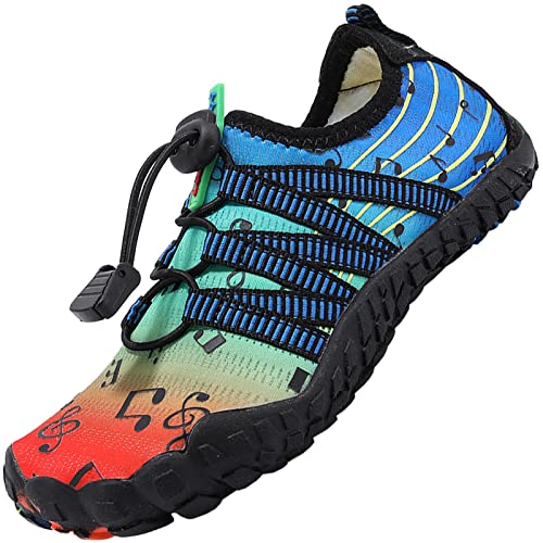 Lvptsh Zapatos de Agua para Niños Zapatos de Playa Secado Rápido Descalza Escarpines de Verano Deportes Acuáticos Swim Beach Surf Yoga,Azul 4,EU32 Cover