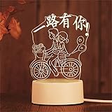 常夜灯3DLEDランプ7色の変更LEDUSBタッチコントロールスイッチ屋内雰囲気ランプ子供のおもちゃ CDKPAWMZ