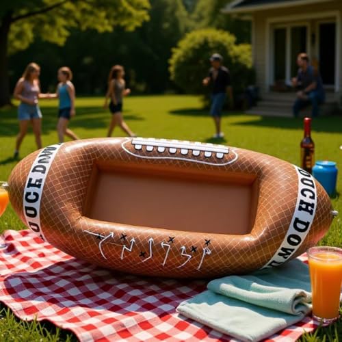 Nevera flotante para piscina con forma de estadio de fútbol americano 4