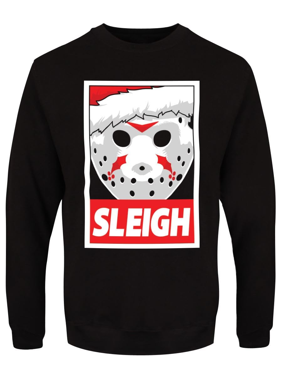Grindstore Unisex Black Horror Sleigh Christmas Jumper