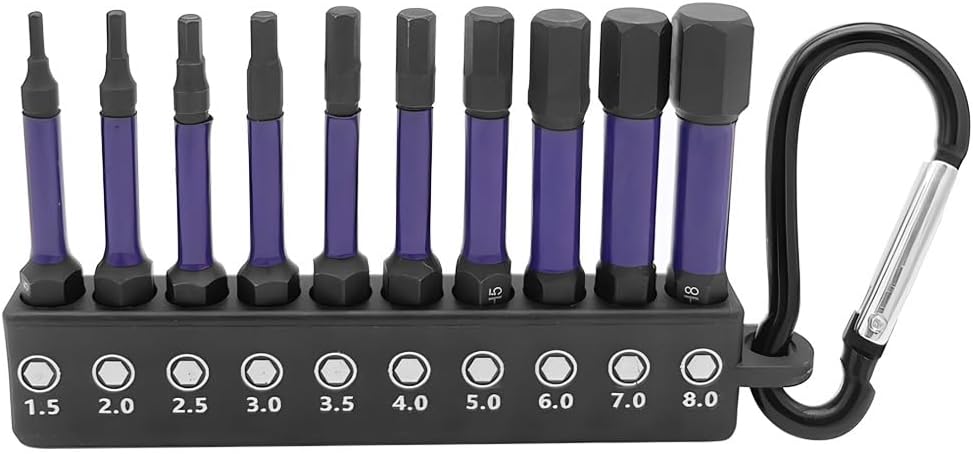 HPHOPE Impact Hex Head Allen Wrench Drill Bit Set - 20 Pcs, S2 Steel ...