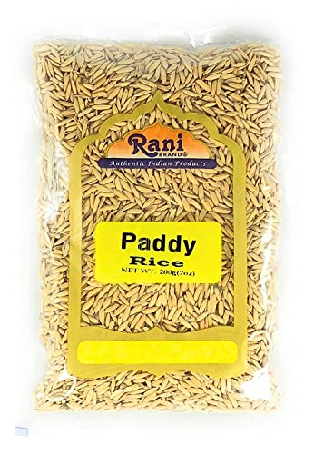 Rani Paddy Rice (Raw Unfinished Rice) 7Oz (200G) ~ All Natural | Vegan | Gluten Friendly | Non-Gmo | Indian Origin #TOP26