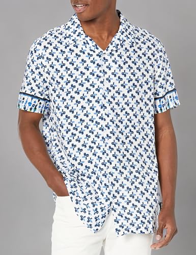 Karl Lagerfeld Paris Mens Floral Print Flowy Shirt3