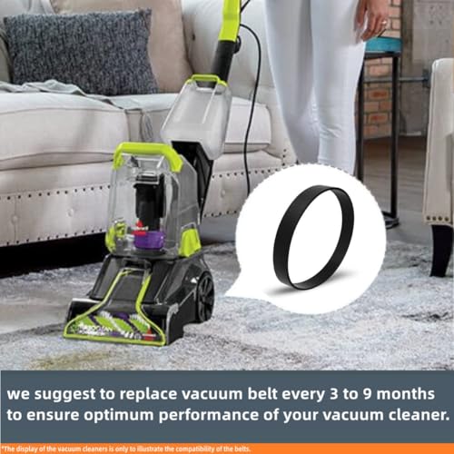 Image of Replacement Belts for Bissell 2910 2987 2806 PowerForce and TurboClean PowerBrush Lightweight Pet Carpet Cleaner, Flat Pump Belt Replace Part 1606428 (Pack of 2)