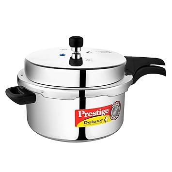 Prestige Deluxe Plus Induction Base Aluminium Pressure Cooker, 7.5 Litres