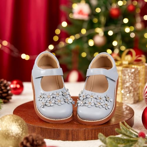 Image of Kiderence Toddler Girl Mary Jane School Uniform Dress Shoes Oxford Flats