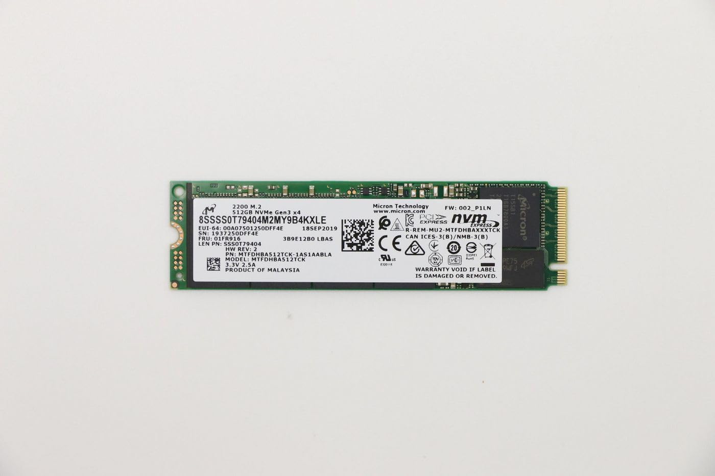 内蔵型SSD Micron 2200V M.2 SSD 512GB Amazon | Lenovo Micron 2200 512GB M.2 PCIe 2280 MTFDHBA512TCK