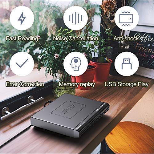 DVD Player for TV, HD DVD Player with HDMI & AV Cable for Projector, 1080P Full HD CD Player, Disc Player for Video & Media CD - All Region Free - PAL/NTSC Compatible - USB Compatible by Bellberry - Image 2