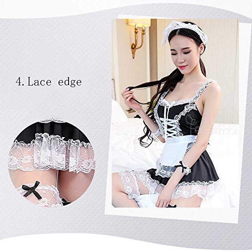 Womens School Cosplay Jurk, Sexy Bikini met Bow Kawaii Maid Kostuum Japanse Fancy Jurk voor meisjes tieners een stuk - Afbeelding 6