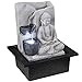 Produktbild Globo LED Tisch Spring Brunnen Buddha Design Wasser Spiel Wohn Zimmer Dekoration grau 93019