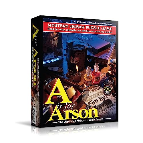 TDC Games Alphabet Mystery Jigsaw Puzzle for Adults, 500 Piece Puzzle Game - A is for Arson