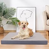 Nobleza Hundebett für Grosse Hunde, 110x80x8cm Hundekissen, Orthopädisches Hundematte, Waschbar Hundematratze, Größe XL, Grau
