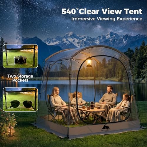 Carpa Burbuja Transparente Pop-Up para 1-4 Personas miniatura 5