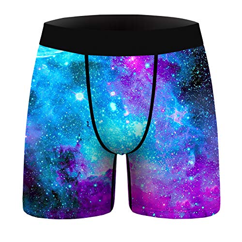 GUAVAZ Men's 3D Galaxy Print Boxer Briefs, Novelty Boxer Shorts, Funny Gift...