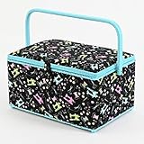 Dritz Basket, Aqua Sewing Notions