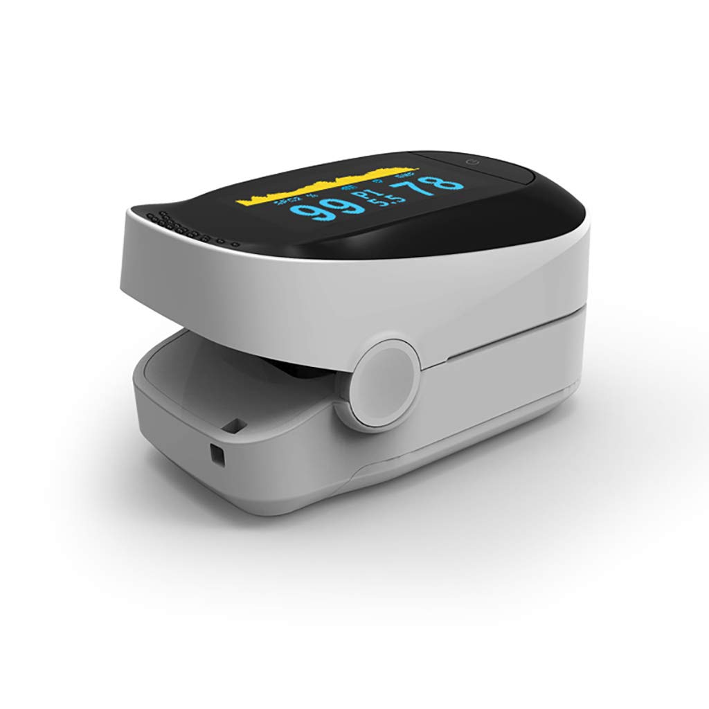DZLXY Finger Pulse Oximeter, Fingertip Pulse Oximeter Accurate Readings Spo2 Perfusion Index Blood Oxygen Pulse Rate BPM Sleep Monitoring,White