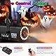 Hakuta Nebelmaschine, Rauchmaschine mit 18 farbigen LED-Lichtern 2300 CFM Sprühleistung mit Renn-, Spring-LED-Modi Automatische Nebelmaschine, ideal für Halloween, Weihnachten, Hochzeiten und Partys