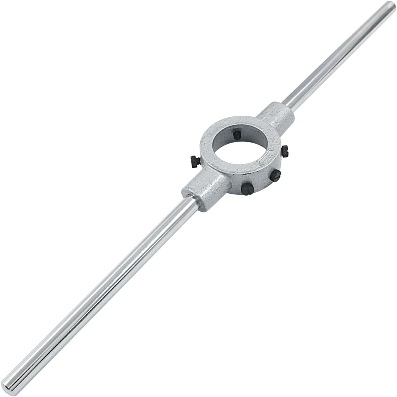 2-3/16 Inch (55mm) Die Stock Handle Wrench, M22-M26 Adjustable Die Wrench Handle Holder, Heavy Duty Round Die Holder