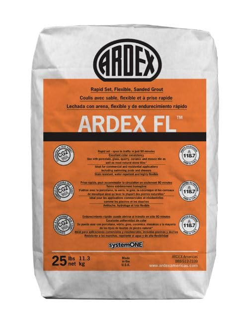 Ardex FL Rapid Set Flexible Sanded Grout, 25 lb. Bag Grout (Winter White #05)