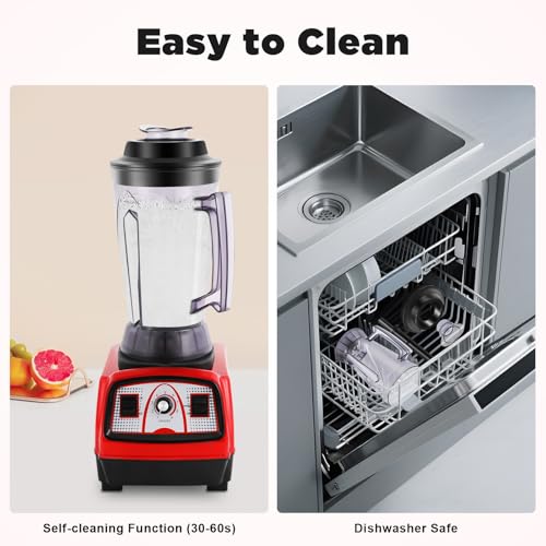 2200W Profi Standmixer 4L - Hochleistungs Mixer für Smoothies, Crushed Ice & Fleisch - Großvolumiger Küchenmixer für Haushalt & Gastronomie