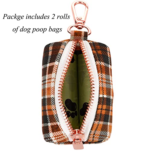 Image of Lionet Paws Cute Dog Poop Bag Holder with Dog Poop Bag for Leash, Cotton Dog Bag Dispenser, Matching Dog Collar