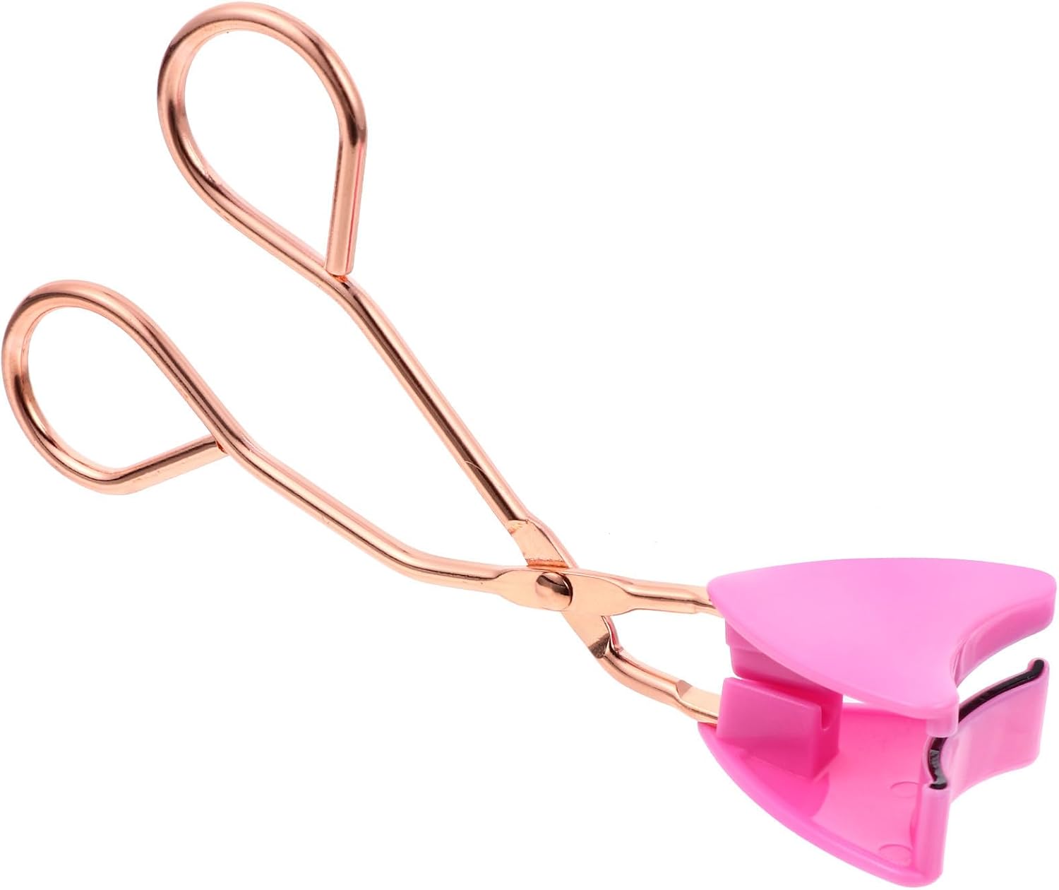 FRCOLOR Magnetic Eyelash Curler Stainless Steel Lash Clip with Rose Gold Handle for Women False Eyelash Application Makeup Tool Beauty Accessory