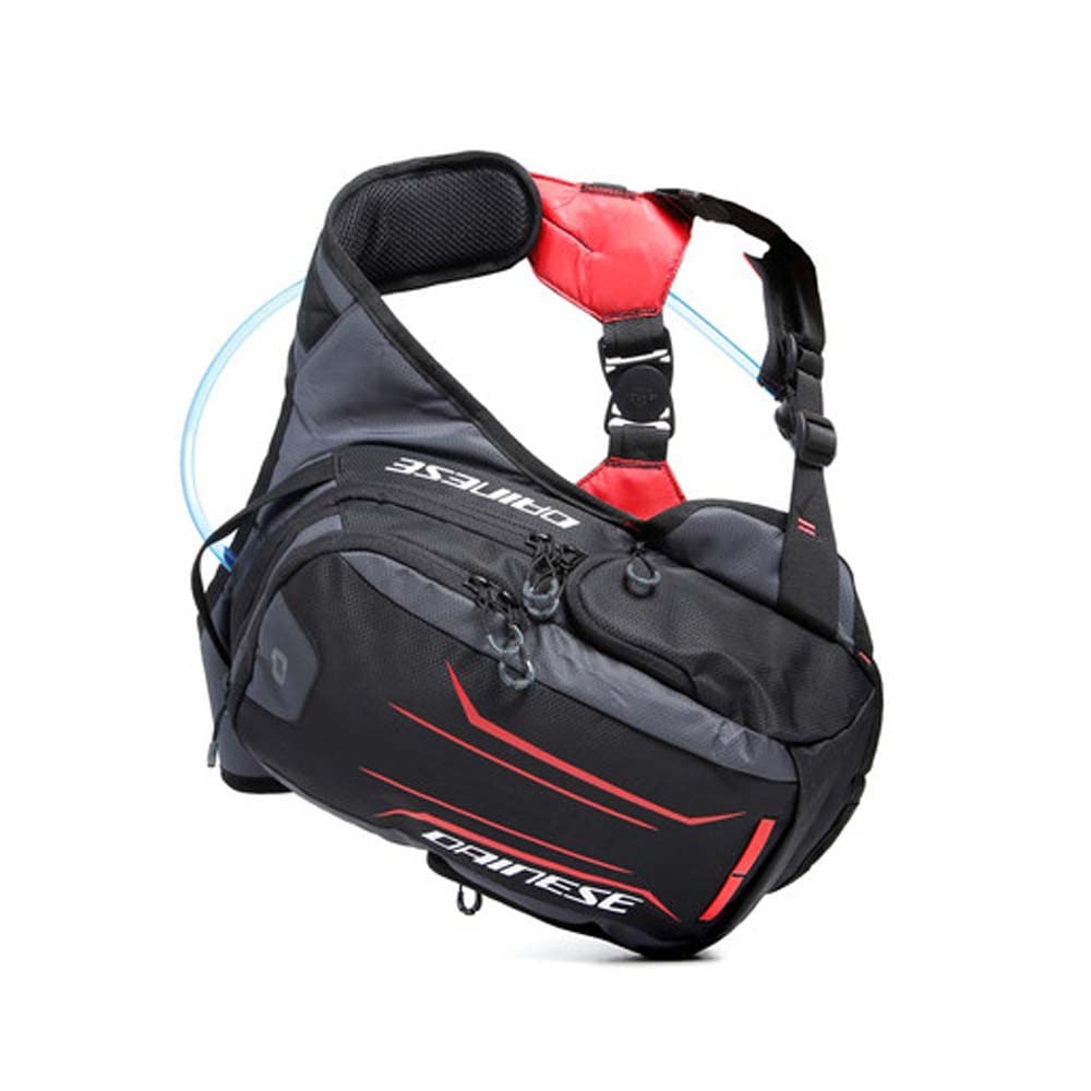 Dainese Alligator Backpack, Zaino Sacca Idrica, Nero/Rosso, N