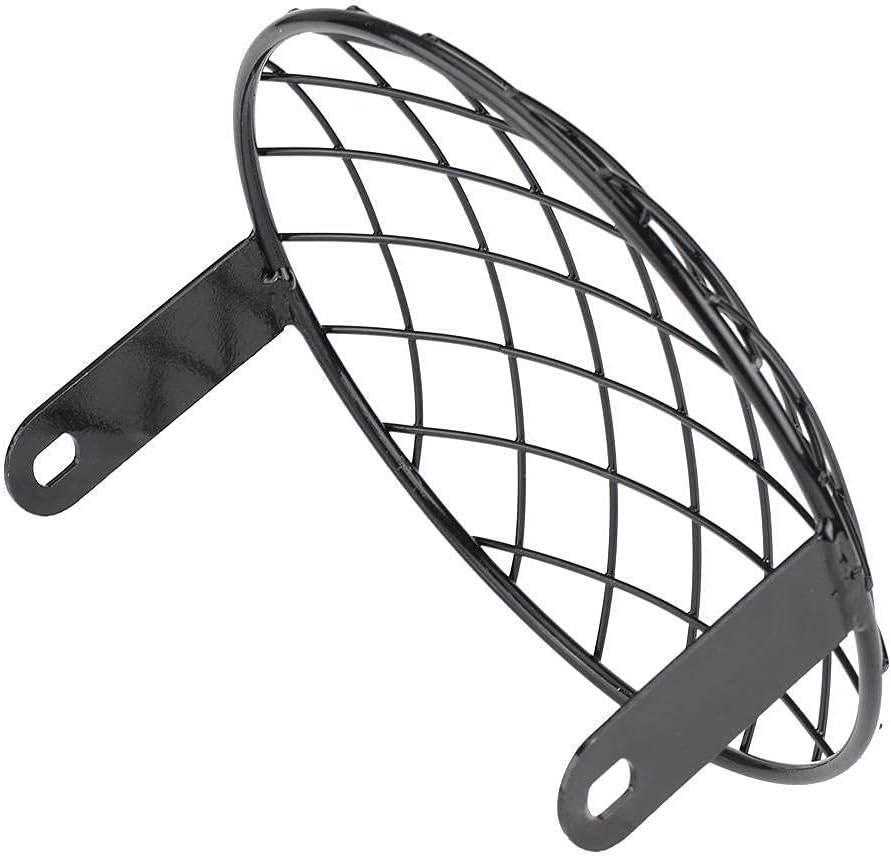 Moto Lighthouse Grid Gorgeri Black 8" Headlight Mesh Grill Universal Headlight Grill Side Mount Cover Mask for Cafe Racer (Suitable for lighthouse grid 1​​7cm)