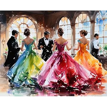 RICUVED Prom Kit Dipingere con i Numeri per Adulti - Dipingere con i Numeri con 40x50 cm, Paint by Number Colori Acrilici Perfetto per Principianti