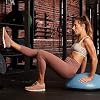 Entrenador de equilibrio Bosu Balance Ball, equipo de gimnasio en casa con entrenamientos guiados y bomba, plataforma de fitness inflable de 26" para entrenamiento de fuerza, equilibrio y core 4