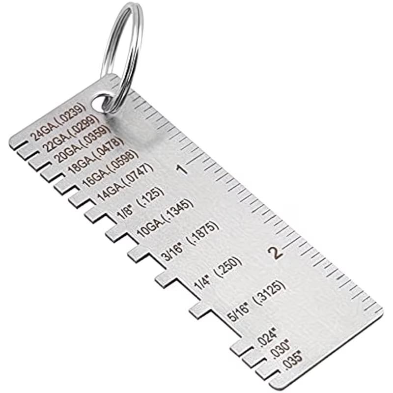 1 Pack Medidor de Espesor de Alambre y Chapa, Medidor de Alambre de Acero Inoxidable, Herramienta de Medición de Espesor de Metal para Chapa, Inspección de Soldadura y Medición de Tamaño de Material miniatura 1