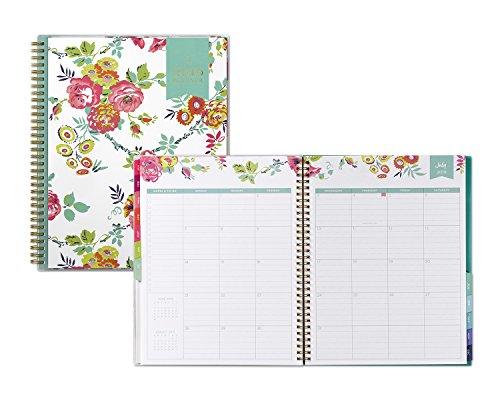 Day Designer For Blue Sky 2019 Weekly & Monthly Planner, Flexible Cover, Twin-Wire Binding, 8.5" X 11", Peyton White (103618-19) #TOP2