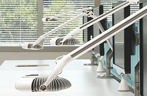 Humanscale Element 790 Led Light: Element Desktop Base - Silver (Semi-Matte) #TOP5