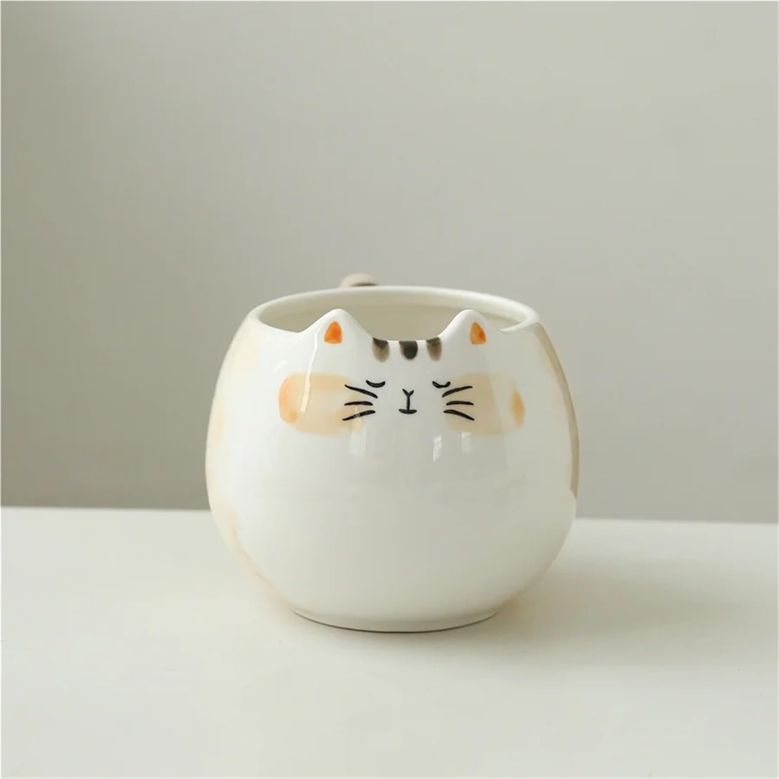 Taza de cerámica bonita, taza con forma de gato, tazas de leche, café y agua de 380ml/13oz, 2 uds. Para Boda
