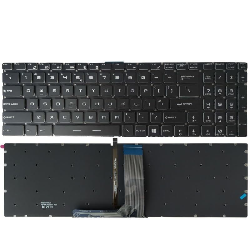 Clavier PC portable MSI GP72 GL62 avec touches rétroéclairées LED