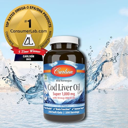 Lebertran von Carlson Labs – Norwegian Gems 1000mg