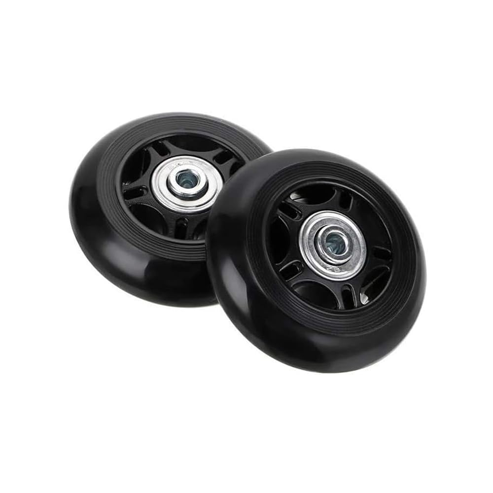 LOTOWELZON Juego de 2 ruedas de repuesto para maleta de equipaje de 75 mm/70 mm con rodamientos giratorios de goma ABEC 608zz, kits de reparación (75 x 8 x 24 mm)