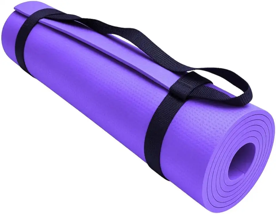 Tapete de Yoga Roxo Eva Max 5mm Antiderrapante com Alça