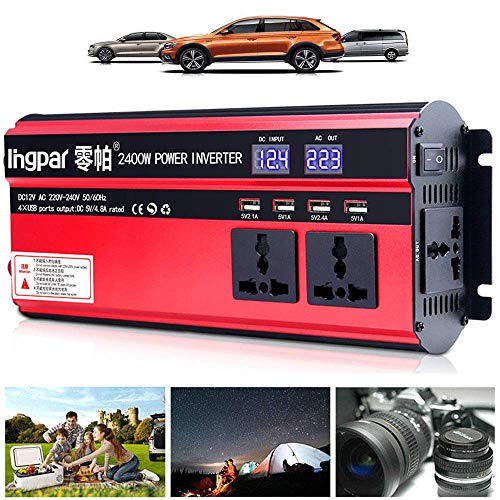 Convertisseur de tension DC 12V AC 220V 230V onduleur de voiture 2200W