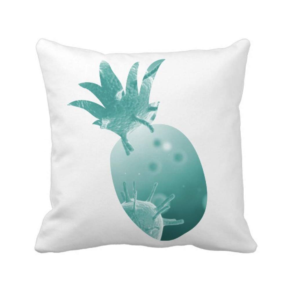 Coussin carré cellule et microscope motif ananas pour décoration de maison