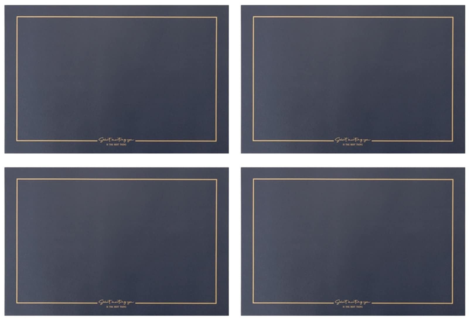 Sets de table en cuir bleu foncé chic et rectangulaires pour sublimer vos repas