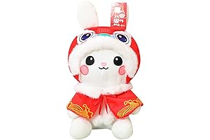 XIZHI Chinese New Year Rabbit Plush, 11.8'' Red