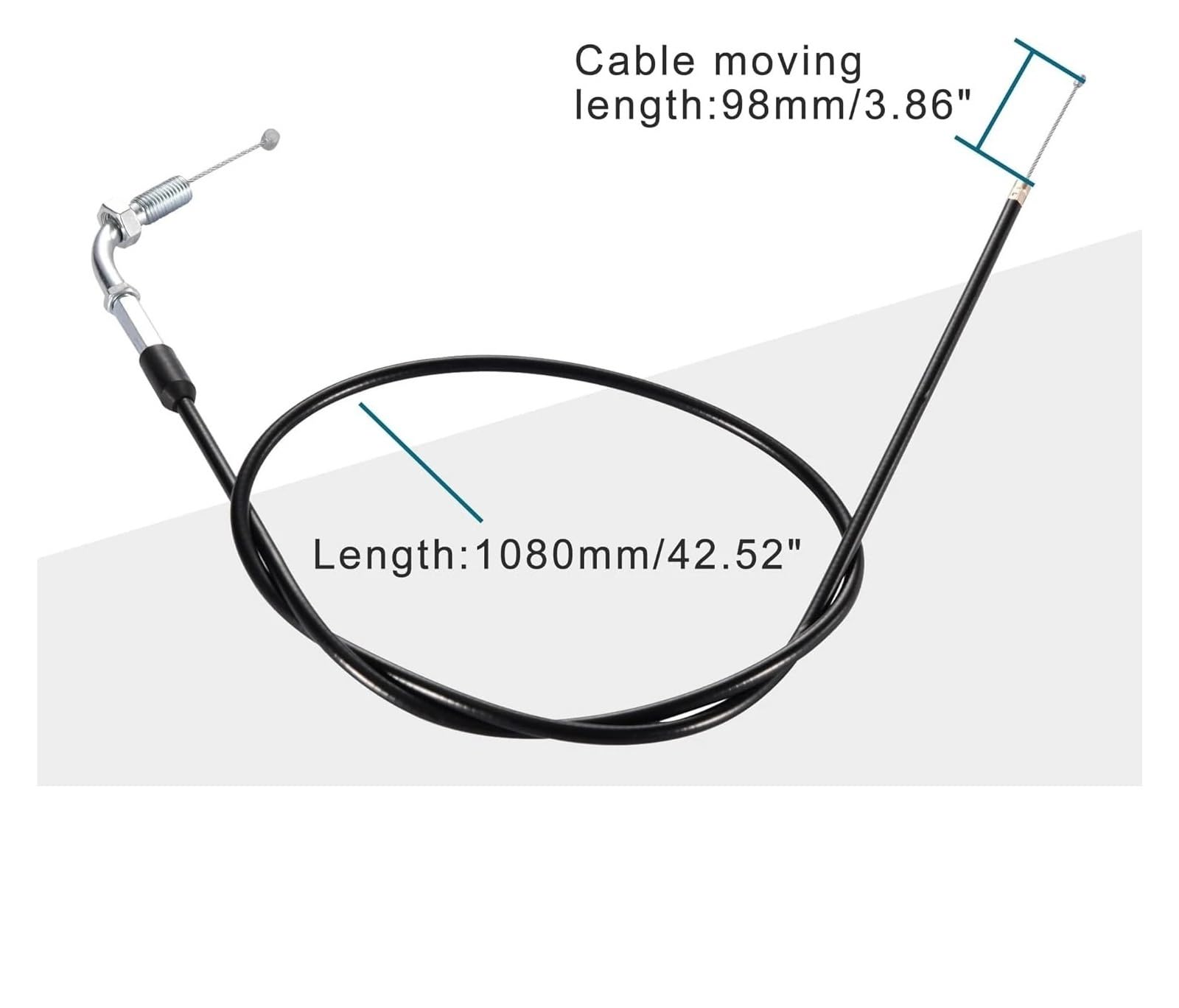 Cable De Acelerador De 42,52 Pulgadas For Moto De Cross De 125cc, 150cc, 200cc Y 250cc.