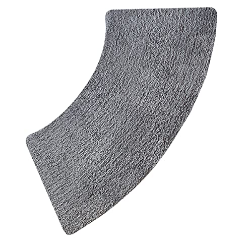 DFEO@MF Duschvorleger Viertelkreis-Duschmatte, rutschfeste Hochflor Duschvorleger rutschfest, Gebogen/Maschinenwaschbar, Passt Prima Vor die Dusche (45X100CM) Cover
