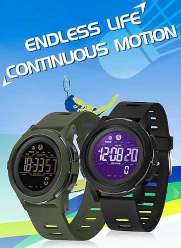 Diditime DIDITIME-SANDA-BLACK Sports Digital Watch For Men Tactical Watches With Pedometer Waterproof Watch For Women/Men Fitness Watch Work Watch Outdoors Military Watches Mens Wrist Watches thumb #1