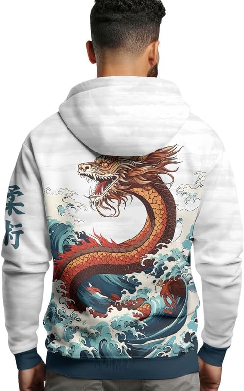 Dragon Unisex Hoodies AOP Men's Pullover Hooded Sweatshirt with Pocket